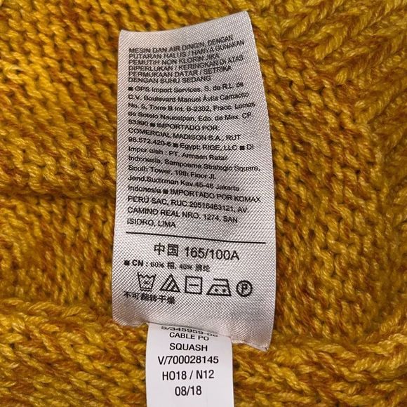 Old Navy squash colored cable knit sweater - Picture 9 of 12